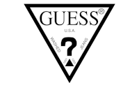 guess usa logo in black and white